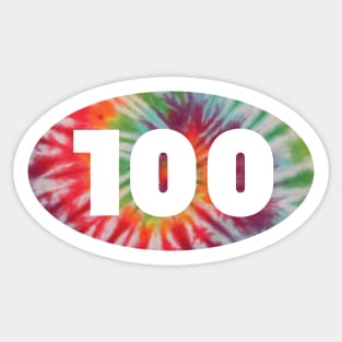 100 Mile Ultramarathon Tie Dye Ultra Sticker